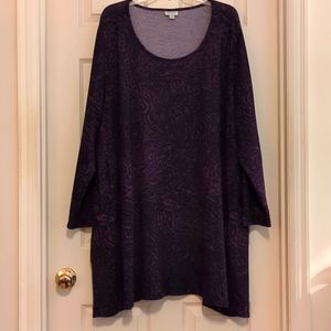 2 for $24~Avenue Mini Dress/Tunic Purple Cheetah 4x 30/32